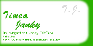 timea janky business card